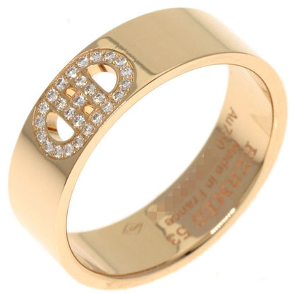 Hermes Hd'ancre PM Diamond #53 Ring 18K Pink Gold Ladies
