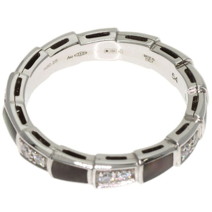 Bvlgari Bulgari Serpenti Viper Shell Diamond #54 Ring 18K White Gold Ladies