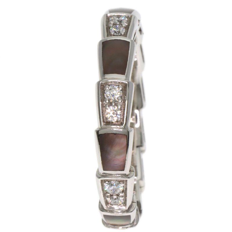Bvlgari Bulgari Serpenti Viper Shell Diamond #54 Ring 18K White Gold Ladies
