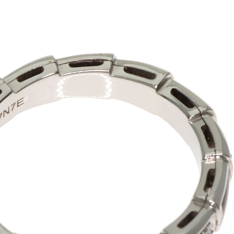 Bvlgari Bulgari Serpenti Viper Shell Diamond #54 Ring 18K White Gold Ladies