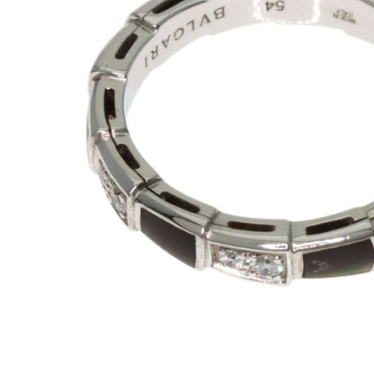 Bvlgari Bulgari Serpenti Viper Shell Diamond #54 Ring 18K White Gold Ladies
