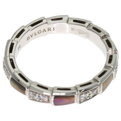 Bvlgari Bulgari Serpenti Viper Shell Diamond #54 Ring 18K White Gold Ladies