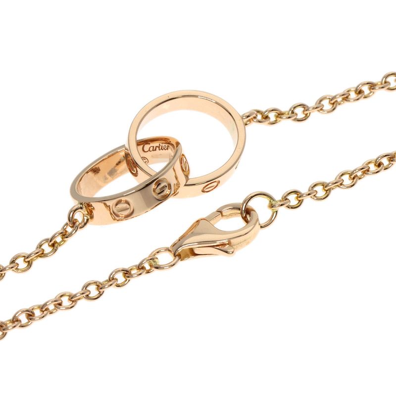 Cartier Baby Love Necklace 18K Pink Gold Ladies