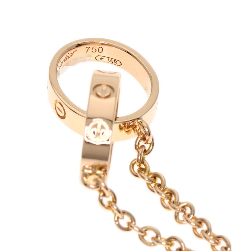 Cartier Baby Love Necklace 18K Pink Gold Ladies