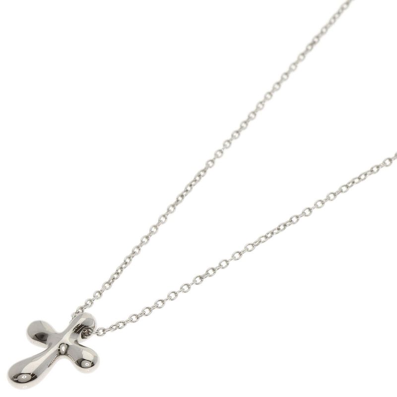 Tiffany & Co Tiffany & Co Small Cross Necklace Pt950 Ladies