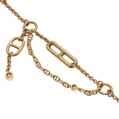 Hermes Chaine D'ancre Chaos Diamond Bracelet 18K Pink Gold Ladies