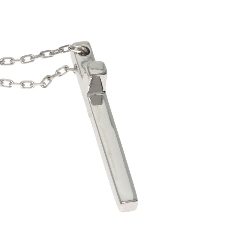 Gucci Separate Cross Diamond Necklace 18K White Gold Ladies