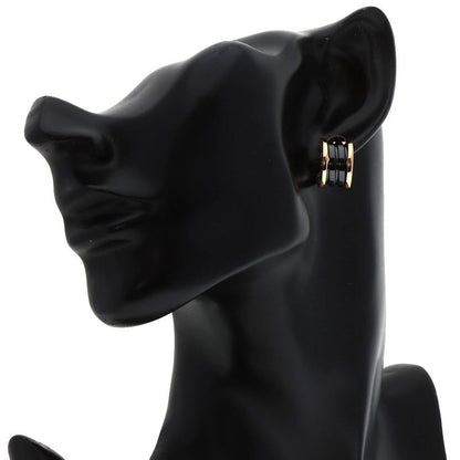 Bvlgari B-zero1 Black Ceramic Earrings 18K Pink Gold Ceramic Ladies