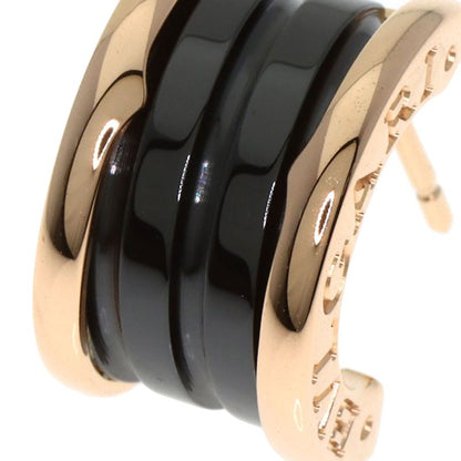 Bvlgari B-zero1 Black Ceramic Earrings 18K Pink Gold Ceramic Ladies