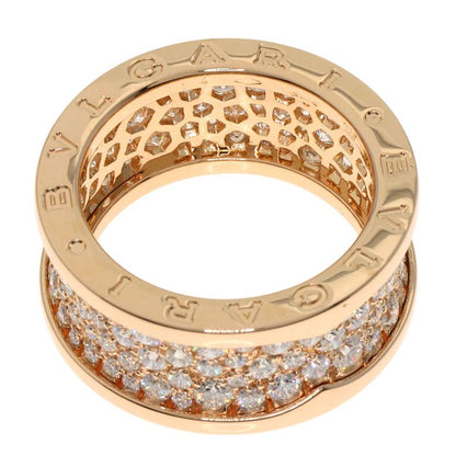 Bvlgari B-zero1 Full Pave Diamond #54 Ring / Rings 18K Pink Gold Ladies