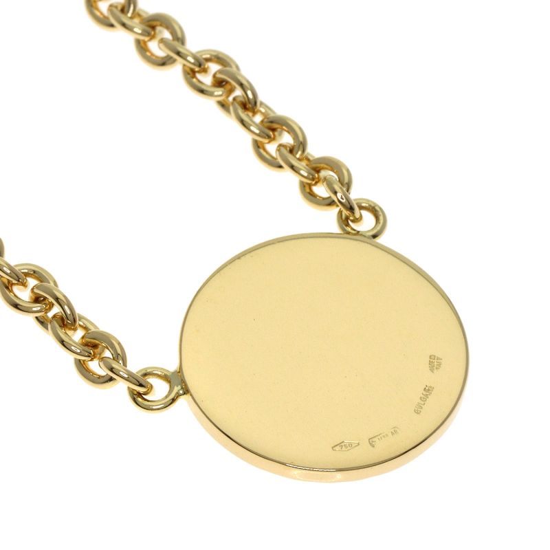 Bvlgari Bulgari Livgari Onyx Necklace 18K Yellow Gold Ladies