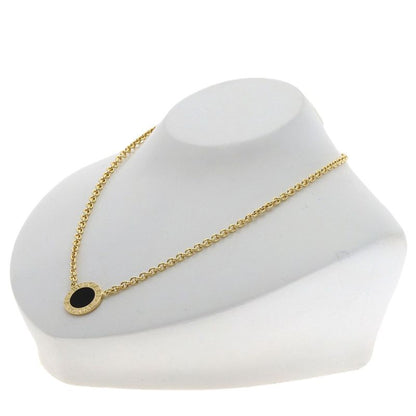 Bvlgari Bulgari Livgari Onyx Necklace 18K Yellow Gold Ladies