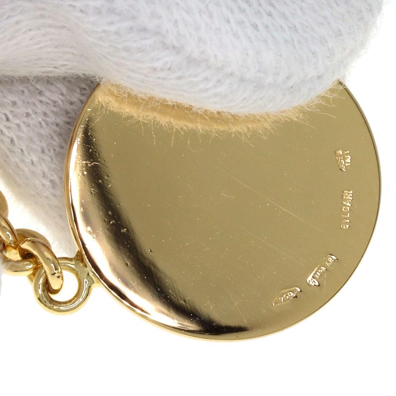 Bvlgari Bulgari Livgari Onyx Necklace 18K Yellow Gold Ladies