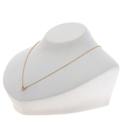 Tiffany & Co By-the-yard 1P Diamond Necklace 18K Pink Gold Ladies