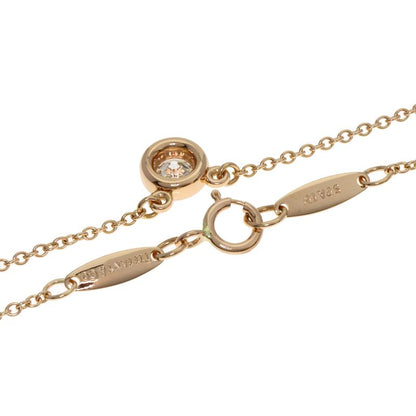 Tiffany & Co By-the-yard 1P Diamond Necklace 18K Pink Gold Ladies