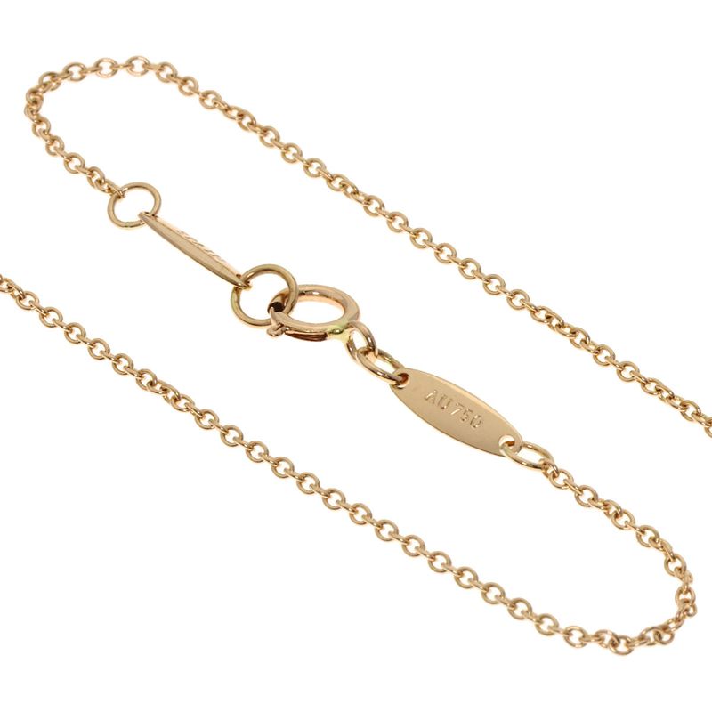 Tiffany & Co By-the-yard 1P Diamond Necklace 18K Pink Gold Ladies