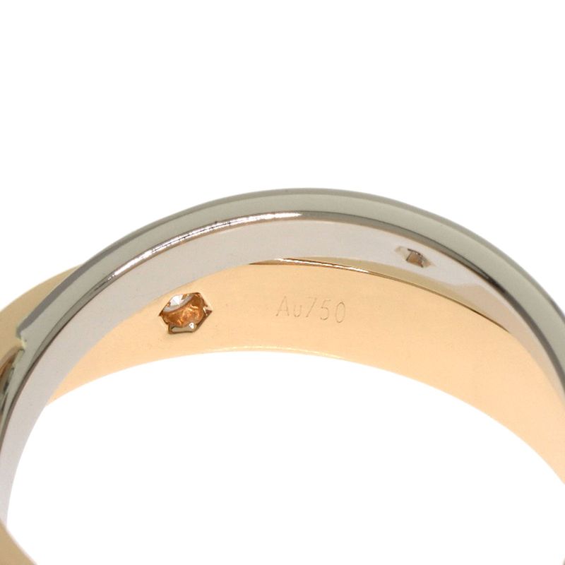 Cartier Be Love 6P Diamond #48 Ring 18K Pink Gold 18K White Gold Ladies