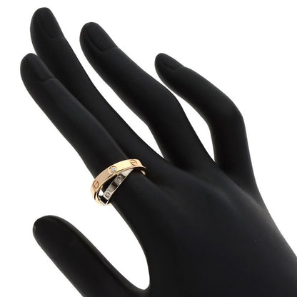 Cartier Be Love 6P Diamond #48 Ring 18K Pink Gold 18K White Gold Ladies
