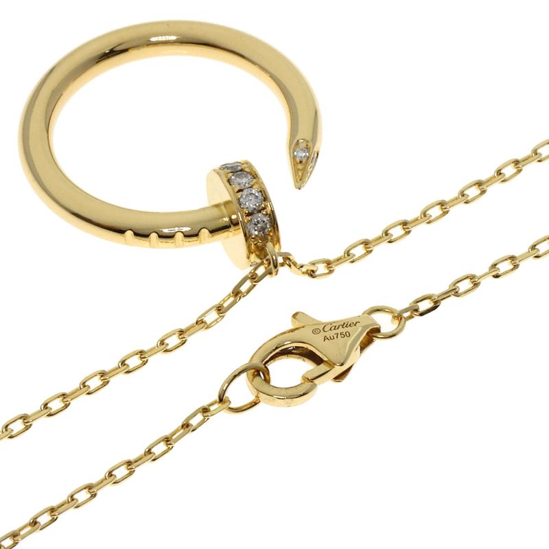Cartier Juste Un Clou Diamond Necklace 18K Yellow Gold Ladies