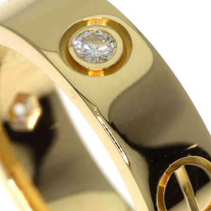 Cartier Love Ring Half Diamond #51 Ring - 18K Yellow Gold Ladies