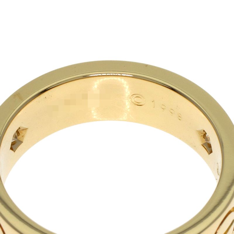 Cartier Love Ring Half Diamond #51 Ring - 18K Yellow Gold Ladies