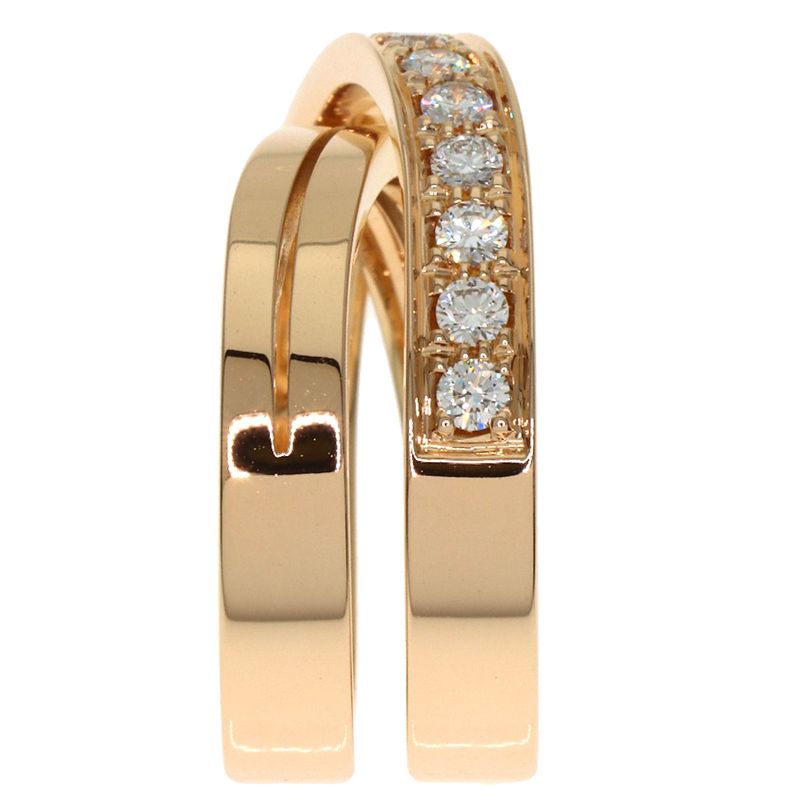 Cartier Etancel De Cartier Diamond #48 Ring 18K Pink Gold Ladies