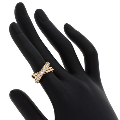 Cartier Etancel De Cartier Diamond #48 Ring 18K Pink Gold Ladies