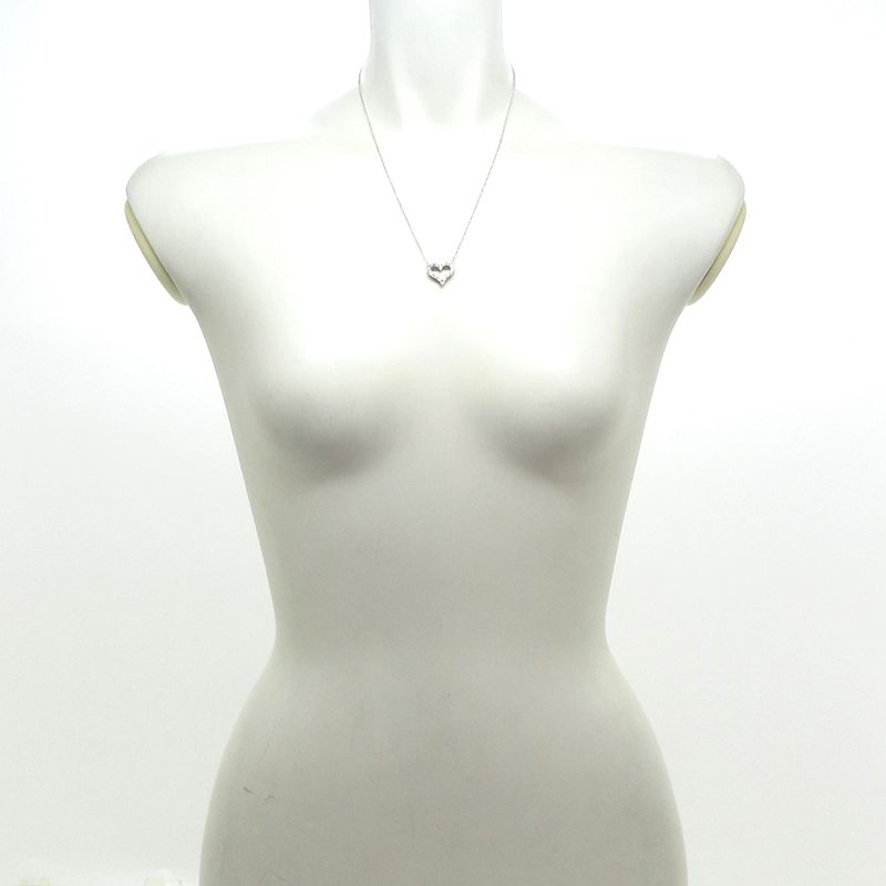 Tiffany & Co Necklace Sentimental Heart Pt950 X 16P Diamonds