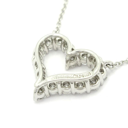 Tiffany & Co Necklace Sentimental Heart Pt950 X 16P Diamonds