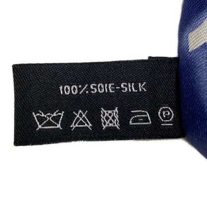 Chanel Scarf - Dark Navy And Ivory Ribbon Scarf / Coco Mark / Heart / Flower