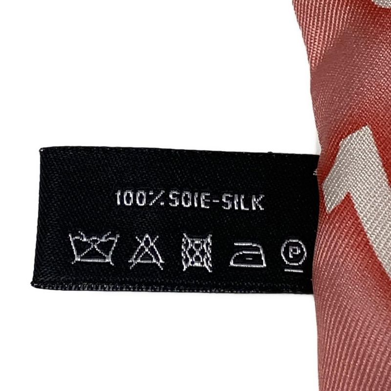 Chanel Scarf - Light Pink And Ivory Ribbon Scarf / Heart / Flower / Coco Mark