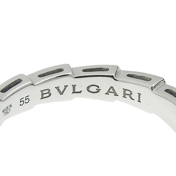 Bvlgari Bulgari Serpenti Viper Diamond Ring 18K White Gold 750 White Gold