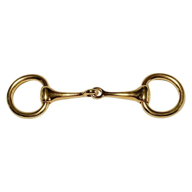 Hermes Scarf Ring Moulded Gold