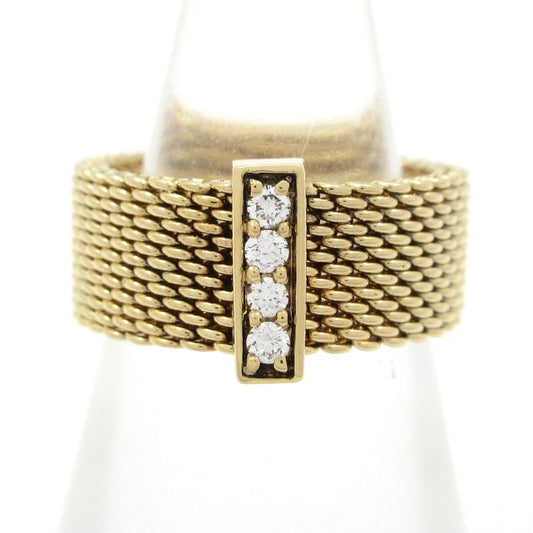 Tiffany & Co Ring Somerset 18K Yellow Gold X Diamond 4P Diamond