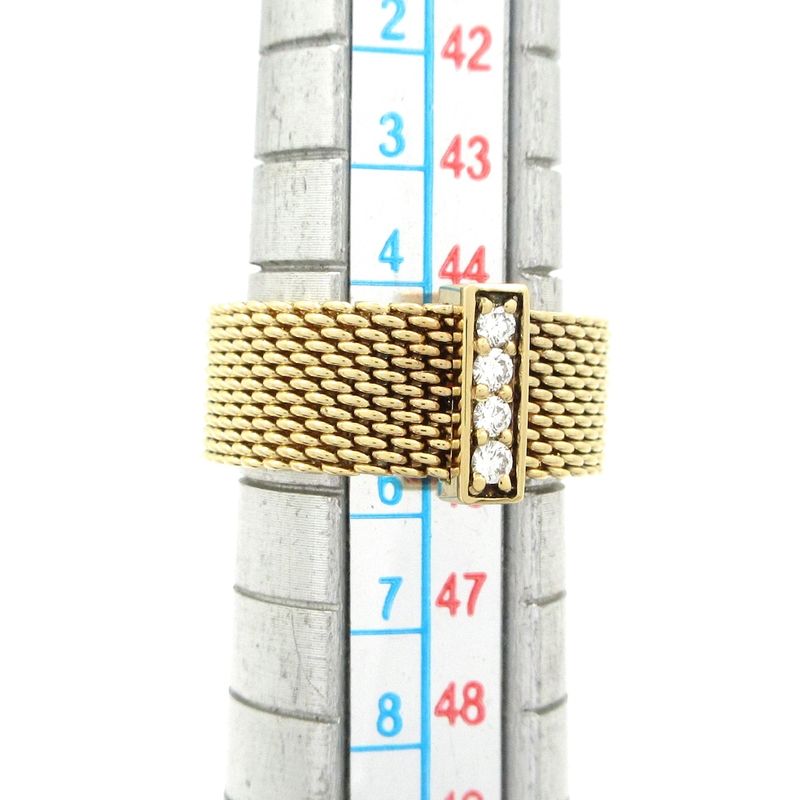 Tiffany & Co Ring Somerset 18K Yellow Gold X Diamond 4P Diamond