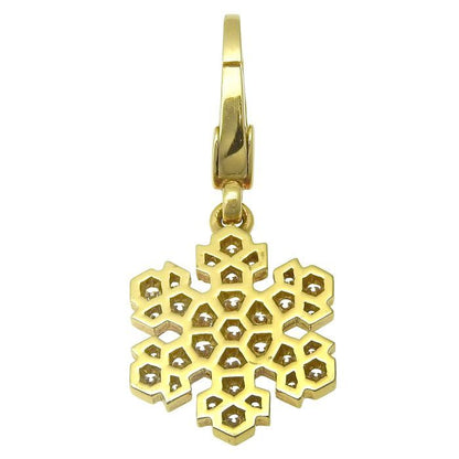 Bvlgari Bulgari Snowflake Charm 18K Yellow Gold 750 Yellow Gold Diamond Pendant
