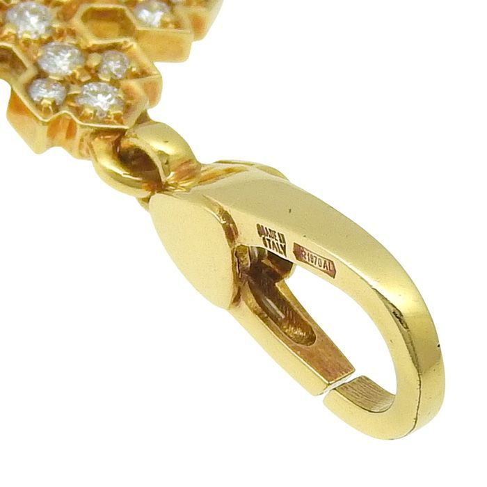 Bvlgari Bulgari Snowflake Charm 18K Yellow Gold 750 Yellow Gold Diamond Pendant