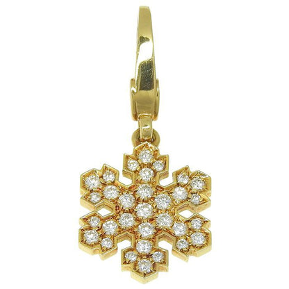 Bvlgari Bulgari Snowflake Charm 18K Yellow Gold 750 Yellow Gold Diamond Pendant