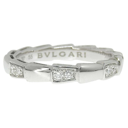 Bvlgari Bulgari Serpenti Viper Diamond Ring 18K White Gold 750 White Gold