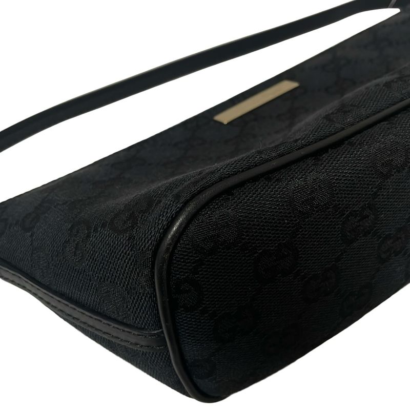 Gucci Handbag GG Pattern 0391103 Black Leather