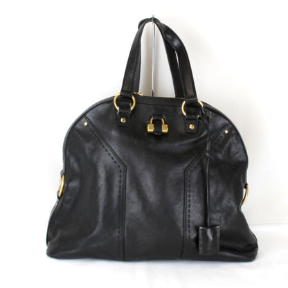 Saint Laurent Gold Hardware Tote Bag Leather Black