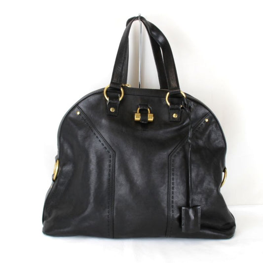 Saint Laurent Gold Hardware Tote Bag Leather Black