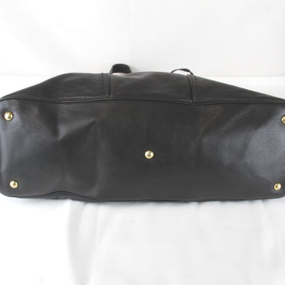 Saint Laurent Gold Hardware Tote Bag Leather Black