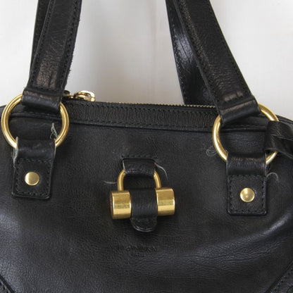 Saint Laurent Gold Hardware Tote Bag Leather Black