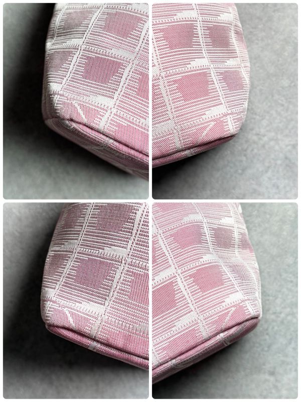 Chanel Draw String Pouch New Travel Line Nylon Pink Draw String Bag Handbag