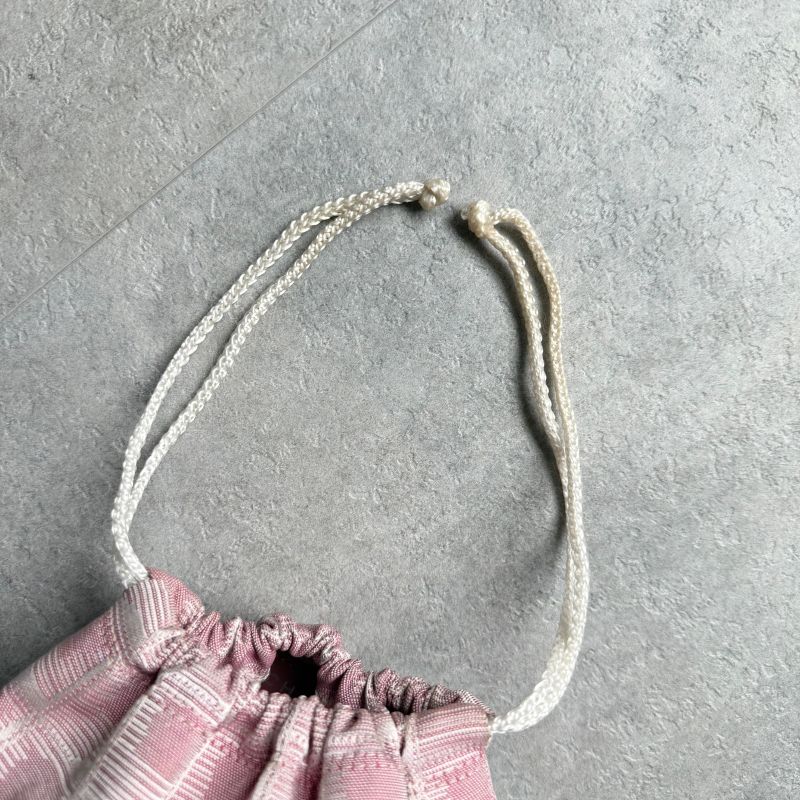 Chanel Draw String Pouch New Travel Line Nylon Pink Draw String Bag Handbag