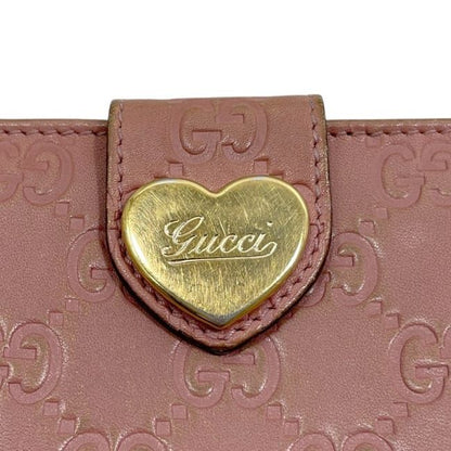 Gucci Bifold Long Wallet Pink Cima 203550 Wallet Leather Preowned