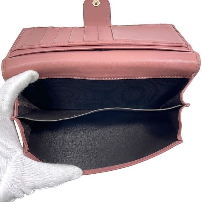 Gucci Bifold Long Wallet Pink Cima 203550 Wallet Leather Preowned