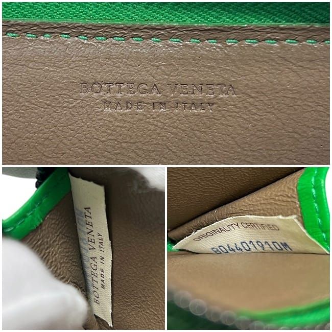 Bottega Veneta Coin Case Green Intrecciato Coin Purse Leather