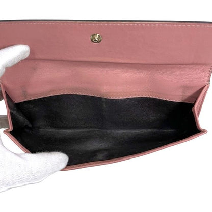 Gucci Bifold Long Wallet Pink Cima 203550 Wallet Leather Preowned